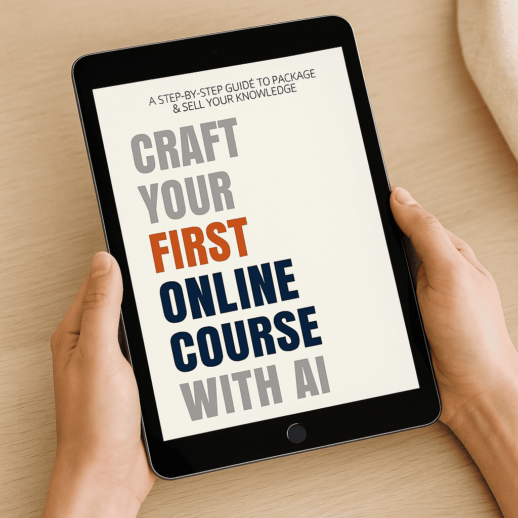 First-Online-Course-With-AI-ebook-on-ipad